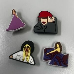 Taylor Swift Shoe Charms for Crocs - 4 pack